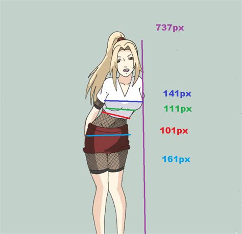 tsunade cup size|naruto female measurements chart.